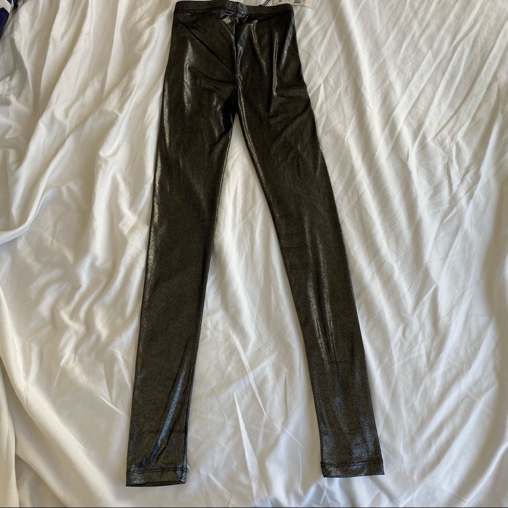 NWT Cinq a sept metallic leggings (2)
